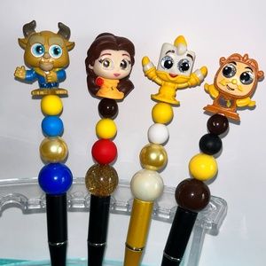 Disney Beauty and the Beast beaded pen set